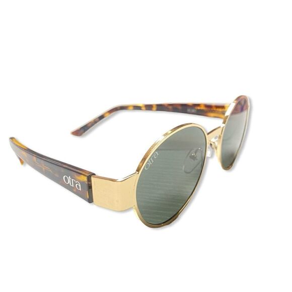 Otra Eyewear Echo in Gold Tort Green sunglasses glasses Revolve
